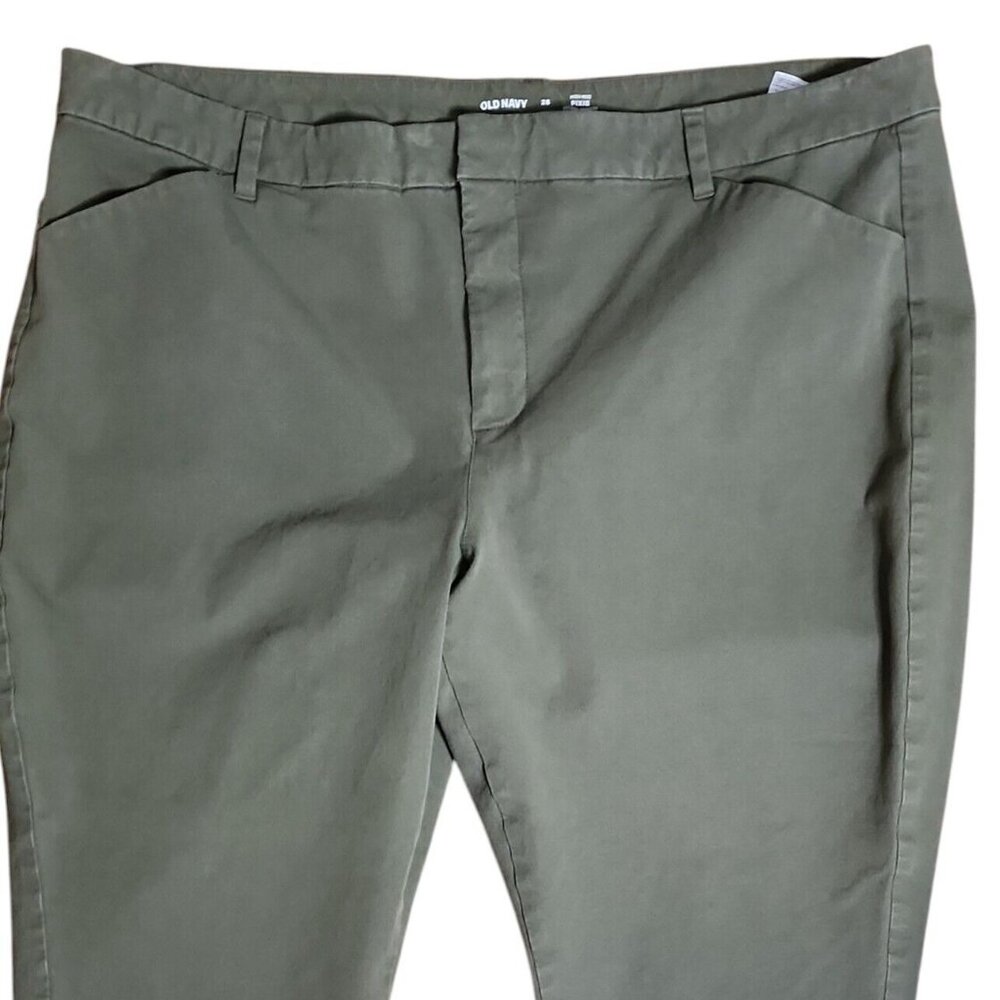 Old Navy Pants Womens Plus Size 26 Solid All Gree… - image 4
